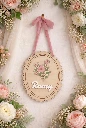 Médaillon "Jardin des Naissances "- Collection Romy - Décoration bois personnalisée